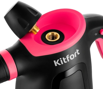Пароочиститель ручной Kitfort КТ-9170-1 1050Вт черный/малиновый - купить недорого с доставкой в интернет-магазине