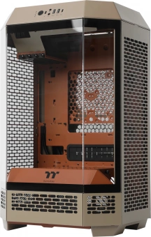 Корпус Thermaltake The Tower 300 Gravel Send коричневый без БП mATX 8x120mm 6x140mm 2xUSB3.0 audio bott PSU - купить недорого с доставкой в интернет-магазине