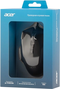 Мышь Acer OMW180 черный оптическая 6400dpi USB 9but (ZL.MCEEE.00S) - купить недорого с доставкой в интернет-магазине