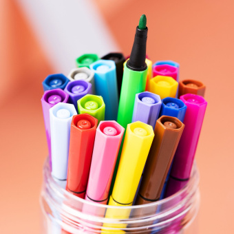 Фломастеры Deli EC156-24 ColoRun 24цв. пластиковая туба - купить недорого с доставкой в интернет-магазине