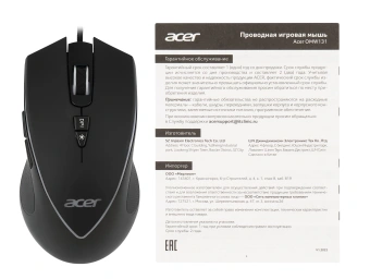 Мышь Acer OMW131 черный оптическая 6400dpi USB 7but (ZL.MCEEE.015) - купить недорого с доставкой в интернет-магазине