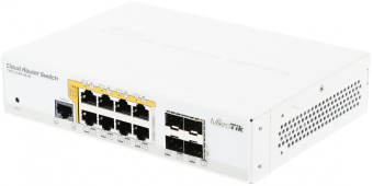 Коммутатор MikroTik CRS112-8P-4S-IN 8G 4SFP 8PoE+ управляемый - купить недорого с доставкой в интернет-магазине