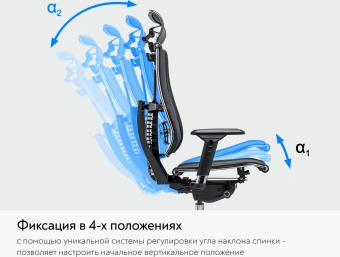 Кресло руководителя эргономичное Метта Yoga 4DF B2-12D - GoyaLE темно-серый сиденье темно-серый велюр с подголов. крестов.5-луч. металл хром - купить недорого с доставкой в интернет-магазине