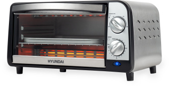Мини-печь Hyundai MIO-HY071 9л. 800Вт серебристый/черный - купить недорого с доставкой в интернет-магазине