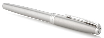 Ручка роллер Parker Sonnet Core T526 (CW1931511) Stainless Steel CT M черн. черн. подар.кор. сменный стержень 1стерж. кругл. 1цв. - купить недорого с доставкой в интернет-магазине