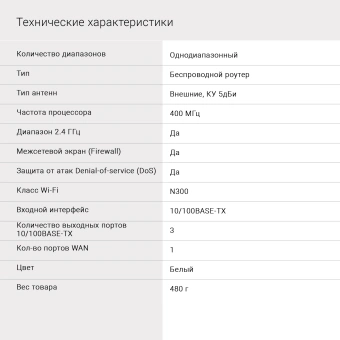 Роутер беспроводной Digma DWR-N302 N300 10/100BASE-TX белый - купить недорого с доставкой в интернет-магазине
