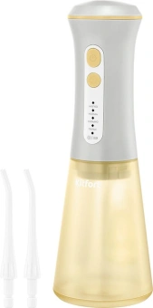 Ирригатор Kitfort КТ-5943 портатив. моностр. 2насад. серый/желтый - купить недорого с доставкой в интернет-магазине