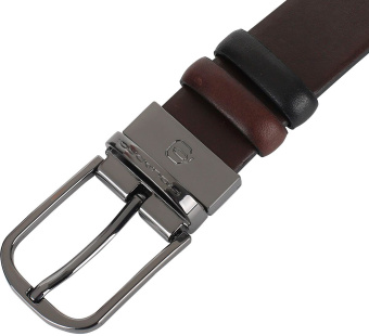 Ремень мужской Piquadro Black Square CU4877B3/TMN темно-коричневый/черный натур.кожа - купить недорого с доставкой в интернет-магазине