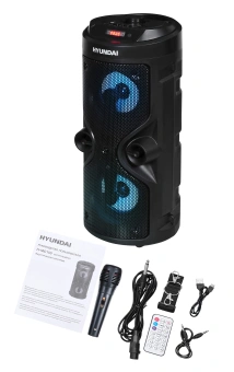 Минисистема Hyundai H-MC150 черный 50Вт FM USB BT SD/MMC - купить недорого с доставкой в интернет-магазине