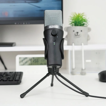 Микрофон проводной A4Tech Bloody GM20 2.3м черный - купить недорого с доставкой в интернет-магазине