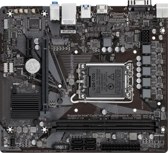 Материнская плата Gigabyte H610M H V2 Soc-1700 Intel H610 2xDDR5 mATX AC`97 8ch(7.1) GbLAN+VGA+HDMI - купить недорого с доставкой в интернет-магазине