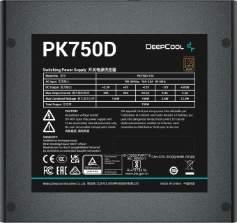 Блок питания Deepcool ATX 750W PK750D V2 Game Storm 80+ bronze (20+4pin) APFC 120mm fan 8xSATA RTL - купить недорого с доставкой в интернет-магазине