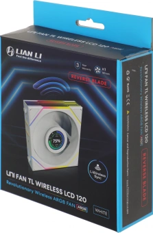 Вентилятор для корпуса Lian-Li Uni Fan TL Wireless LCD 120 LCD Reverse ARGB 120х124x28 белый 4-pin 31дБ (G99.12RTLLCD1W1W.R0) Ret - купить недорого с доставкой в интернет-магазине