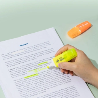 Набор текстовыделителей Deli EU376 скошенный пиш. наконечник 1-5мм флуоросцентный 6цв. ассорти пластиковая коробка (6шт.) - купить недорого с доставкой в интернет-магазине