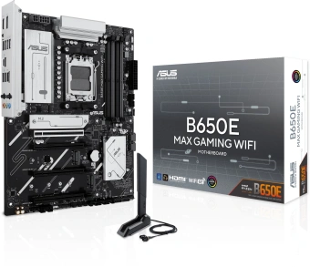 Материнская плата Asus B650E MAX GAMING WIFI Socket AM5 AMD B650 4xDDR5 ATX AC`97 8ch(7.1) 2.5Gg RAID+HDMI+DP - купить недорого с доставкой в интернет-магазине