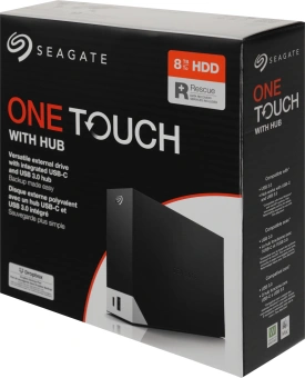 Жесткий диск Seagate USB3.0 8TB STLC8000400 One Touch 3.5" черный - купить недорого с доставкой в интернет-магазине