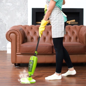 Швабра паровая Kitfort КТ-1055 1000Вт зеленый - купить недорого с доставкой в интернет-магазине