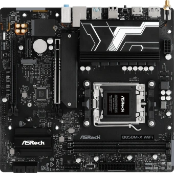 Материнская плата Asrock B850M-X WIFI R2.0 Socket AM5 AMD B850 2xDDR5 mATX AC`97 8ch(7.1) 2.5Gg RAID+HDMI+DP - купить недорого с доставкой в интернет-магазине
