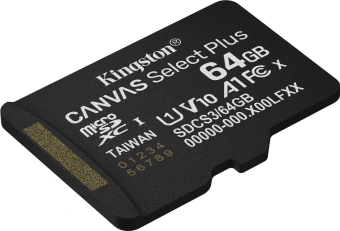 Флеш карта microSDXC 64GB Kingston SDCS3/64GBSP Canvas Select Plus V10 A1 w/o adapter - купить недорого с доставкой в интернет-магазине