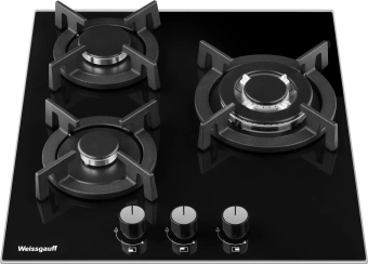 Газовая варочная поверхность Weissgauff HGG 451 BGV черный - купить недорого с доставкой в интернет-магазине