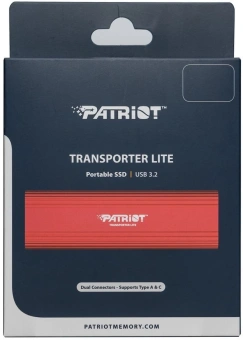 Накопитель SSD Patriot USB-C 2TB PTPL2TBPEC Lite Transporter 2.5" красный - купить недорого с доставкой в интернет-магазине