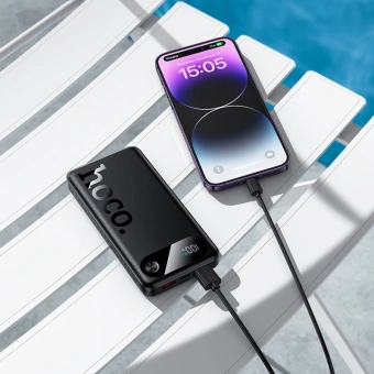 Мобильный аккумулятор Hoco J154 10000mAh QC3.0/PD3.0 22.5W 3A 2xUSB-A/USB-C черный (60747) - купить недорого с доставкой в интернет-магазине