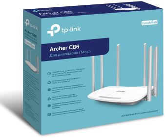 Роутер беспроводной TP-Link Archer C86 AC1900 10/100/1000BASE-TX белый - купить недорого с доставкой в интернет-магазине