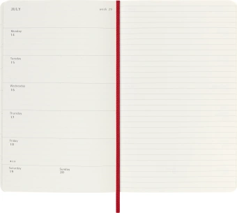 Еженедельник Moleskine ACADEMIC SOFT WKNT Large 130х210мм датир.18мес 208стр. мягкая обложка красный - купить недорого с доставкой в интернет-магазине