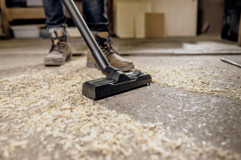 Строительный пылесос Karcher WD 5 P S V-25/5/22 1100Вт (уборка: сухая/сбор воды/выдув) желтый - купить недорого с доставкой в интернет-магазине