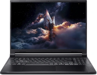 Ноутбук Acer Nitro V 16S ANV16S-71-55X8 Core 5 210H 16Gb SSD512Gb NVIDIA GeForce RTX5050 8Gb 16" IPS WUXGA (1920x1200) без ОС black WiFi BT Cam (NH.U27CD.001) - купить недорого с доставкой в интернет-магазине