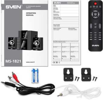 Колонки Sven MS-1821 2.1 черный 40Вт BT - купить недорого с доставкой в интернет-магазине