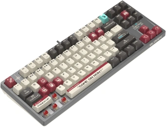 Клавиатура A4Tech S87 Pixels механическая серый/белый USB for gamer LED кабель 1.8м - купить недорого с доставкой в интернет-магазине
