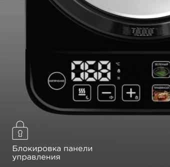 Чайник электрический Redmond KG220 1.7л. 2200Вт черный корпус: стекло/металл/пластик - купить недорого с доставкой в интернет-магазине