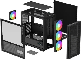 Корпус Deepcool CH560 Digital черный без БП ATX 8x120mm 3x140mm 1xUSB3.0 audio bott PSU - купить недорого с доставкой в интернет-магазине
