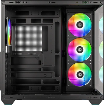 Корпус ID-Cooling View 510 черный без БП ATX 10x120mm 1xUSB3.0 audio bott PSU - купить недорого с доставкой в интернет-магазине