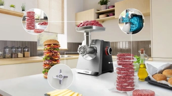 Мясорубка Bosch Series 8 MFWS835M 2500Вт черный - купить недорого с доставкой в интернет-магазине