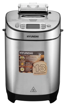 Хлебопечь Hyundai HYBM-M0313G 600Вт серебристый/черный - купить недорого с доставкой в интернет-магазине