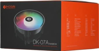 Устройство охлаждения(кулер) ID-Cooling DK-07A RAINBOW RGB Soc-AM5/AM4 черный/белый 4-pin 14-26dB Al 125W 400gr Ret - купить недорого с доставкой в интернет-магазине