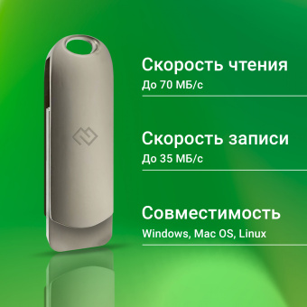 Флеш Диск Digma 64GB DRIVE3 DGFUM064A30SR USB3.0 серебристый - купить недорого с доставкой в интернет-магазине