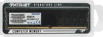 Память DDR4 4Gb 2666MHz Patriot PSD44G266681 Signature RTL PC4-21300 CL19 DIMM 288-pin 1.2В single rank Ret - купить недорого с доставкой в интернет-магазине