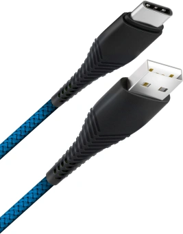 Кабель BoraSCO Fishbone 38505 USB (m)-USB Type-C (m) 1м синий - купить недорого с доставкой в интернет-магазине