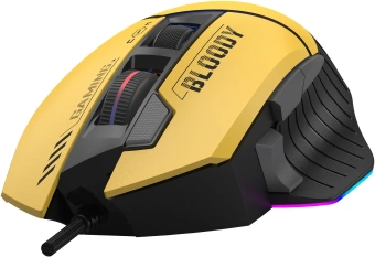 Мышь A4Tech Bloody W95 Max Sports желтый/серый оптическая 12000dpi USB 10but (W95 MAX SPORTS LIME) - купить недорого с доставкой в интернет-магазине