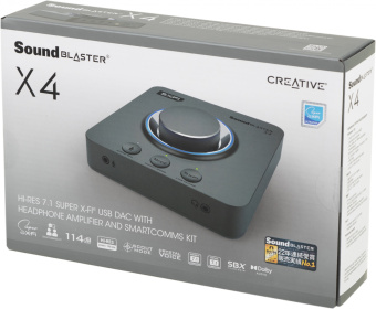 Звуковая карта Creative USB Sound Blaster X4 (Super X-Fi Ultra DSP) 7.1 Ret - купить недорого с доставкой в интернет-магазине