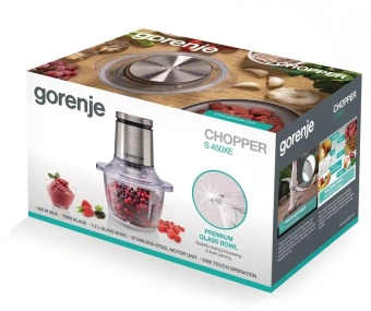 Измельчитель электрический Gorenje S450XE 1.2л. 450Вт серебристый/черный - купить недорого с доставкой в интернет-магазине