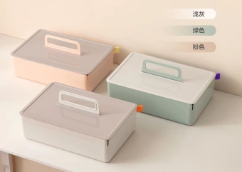 Короб для хранения Deli XDM16green 2отд. 317x212x142,5мм зеленый/серый пластик - купить недорого с доставкой в интернет-магазине