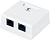 Розетка Cabeus WS-8P8C-CAT.6-2 комп. RJ45 2 кат.6 черн.