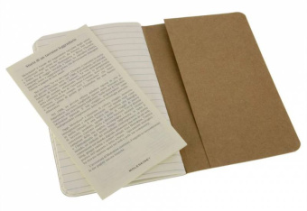 Блокнот Moleskine CAHIER JOURNAL QP411 Pocket 90x140мм обложка картон 64стр. линейка бежевый (3шт) - купить недорого с доставкой в интернет-магазине