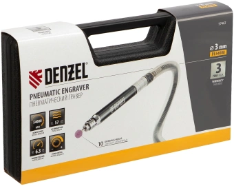 Шлифмашина полировальная Denzel PE54000 57л/мин шпинд.:3мм черный/серебристый - купить недорого с доставкой в интернет-магазине