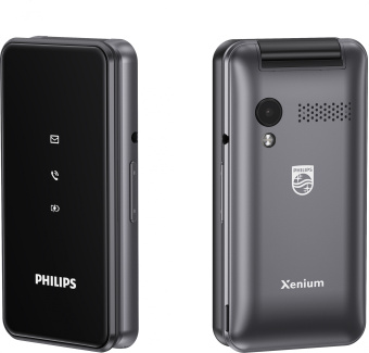 Мобильный телефон Philips E2601 Xenium темно-серый раскладной 2Sim 2.4" 240x320 Nucleus 0.3Mpix GSM900/1800 FM microSD max32Gb - купить недорого с доставкой в интернет-магазине