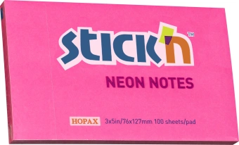 Блок самоклеящийся бумажный Stick`n 21169 76x127мм 100лист. 70г/м2 неон малиновый - купить недорого с доставкой в интернет-магазине